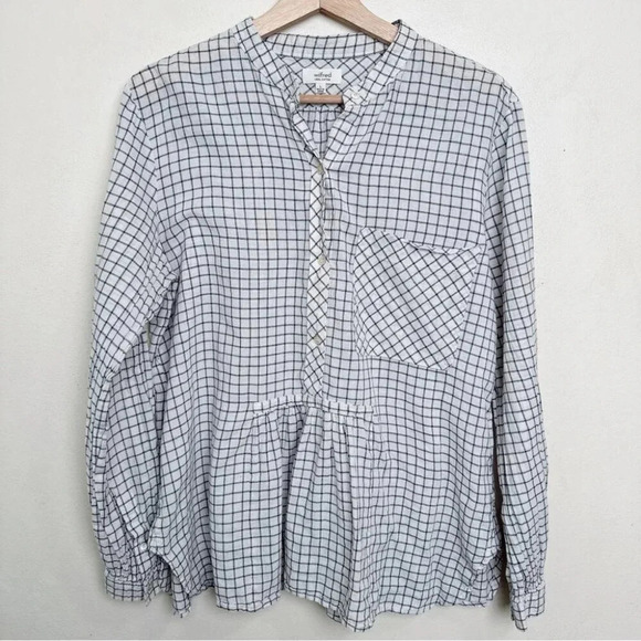 Aritzia peplum cotton blouse - Picture 1 of 13